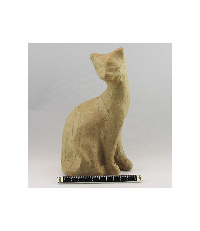 Figura de Papel Mache "Gato"-Decoupage-Batallon Manualidades