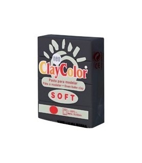 Clay Color Soft 56 gr Negro-ClayColor-Batallon Manualidades