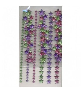 Stickers Brillantes Combo Estrellas Verde- Lila- R