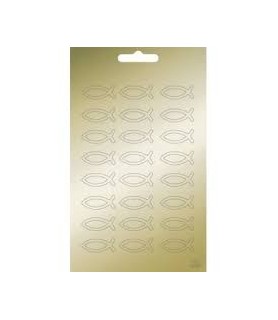 Stickers Adhesivos Siluetas  Comunion Artoz Pez Do