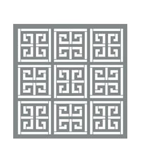 Plantilla 30,5 x 30,5 cm DecoArt Simetria Griega