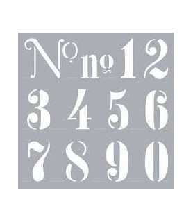 Plantilla  45,72 x 45,72 cm DecoArt Numeros-Plantillas Alfabetos-Batallon Manualidades