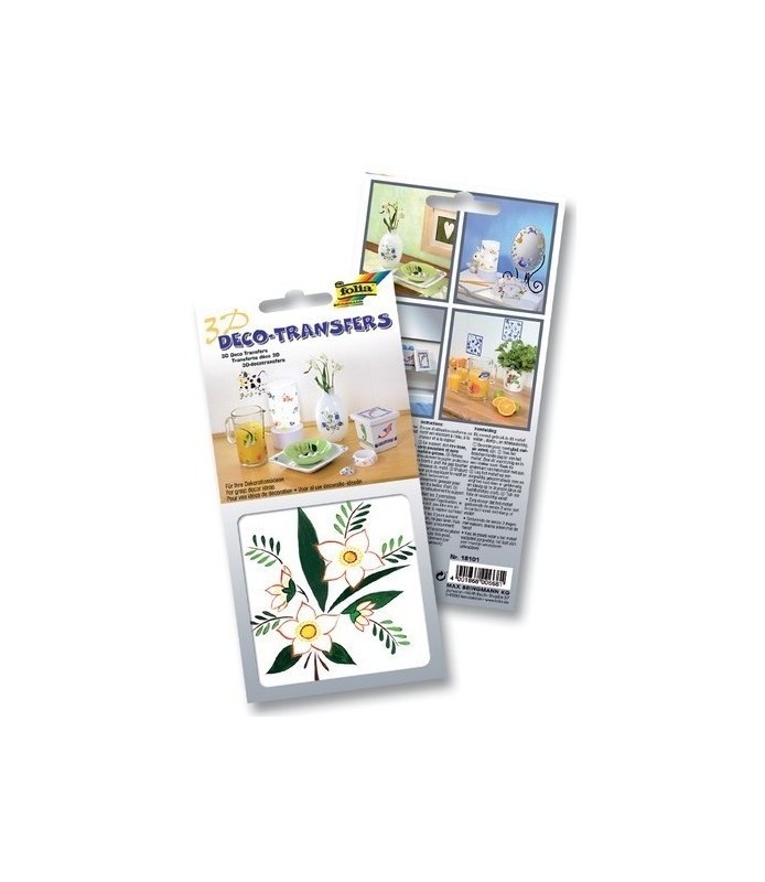 Stickers Deco Transfers 3D 9 x 9 cm Folia Flores-Stickers-Batallon Manualidades