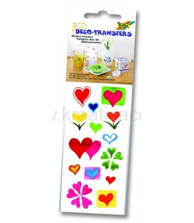 Stickers Deco Transfers 3D 7 X 13 cm Folia Corazon-Stickers-Batallon Manualidades