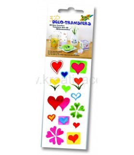 Stickers Deco Transfers 3D 7 X 13 cm Folia Corazon