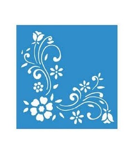 Plantilla de Estarcido Esquina Floral-Plantillas Mandalas / Ornamentos-Batallon Manualidades