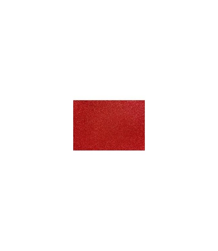 Plancha Goma Eva Glitter 45x60 cm Chopo Rojo