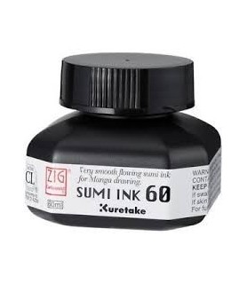 Tinta China Negra SUMI INK 60 - Kuretake 60 ml-Pinturas Especiales-Batallon Manualidades