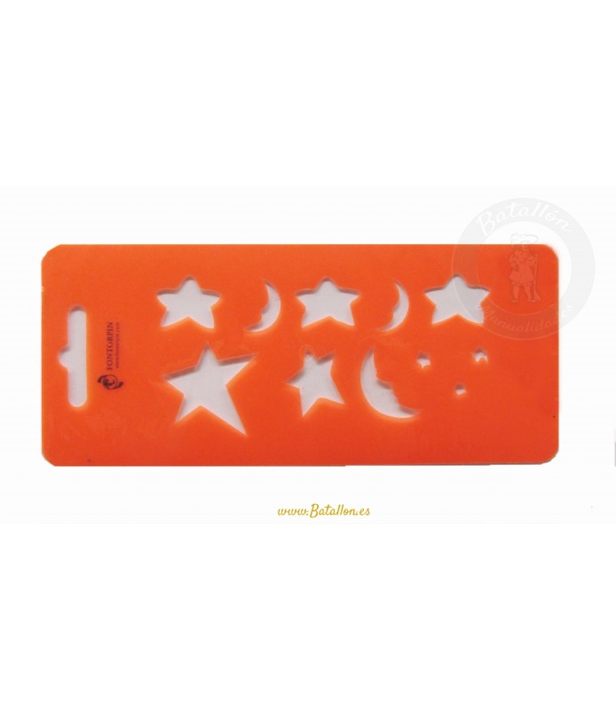 Plantilla  9 x 21 cm ( Naranjas ) Estrella