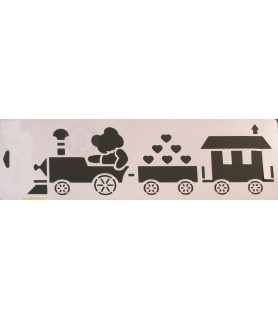 Plantilla 15 x 46 cm ( Rosa ) Tren Infantil