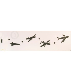 Plantilla 15 x 46 cm Aviones-Plantillas Infantiles-Batallon Manualidades