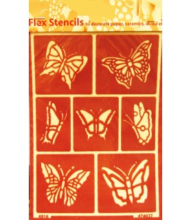 Plantilla  Autoadhesiva 15 x 20 cm Mariposas-Plantillas Animales y Plantas-Batallon Manualidades