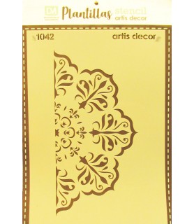 Plantilla  20 x 28,5 cm DM Mandala Flor-Plantillas Mandalas / Ornamentos-Batallon Manualidades