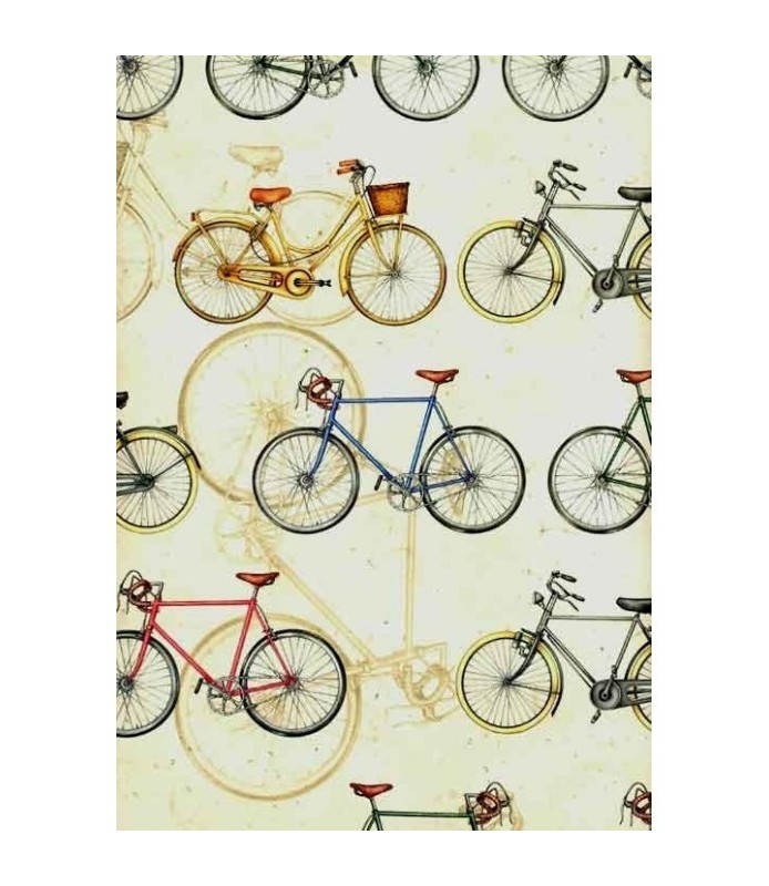Papel Decoupage 50 x 70 cm Bicicletas