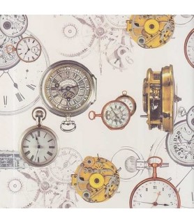 Papel Decoupage 50 x 70 cm Relojes-Clásicos y  Escritura-Batallon Manualidades