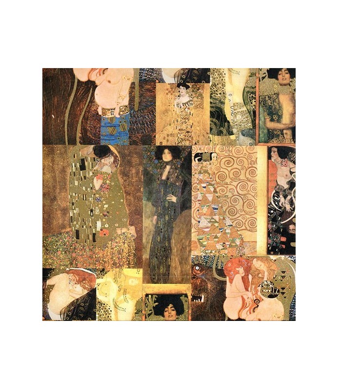 Papel Decoupage 0,70 x 100 m Klimt y sus Mujeres
