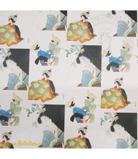 Papel Decoupage 50 x 70 cm Japonesa-Clásicos y  Escritura-Batallon Manualidades