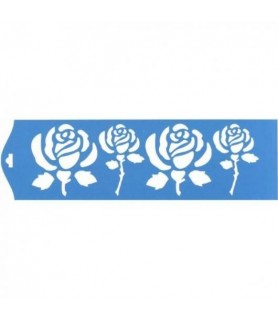 Plantilla artis decor 8,4 x 28,6 cm 4 Rosas-Plantillas de Flores-Batallon Manualidades