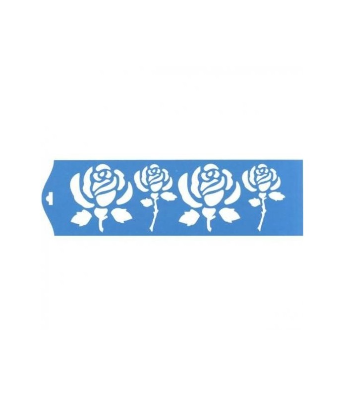 Plantilla artis decor 8,4 x 28,6 cm 4 Rosas-Plantillas de Flores-Batallon Manualidades