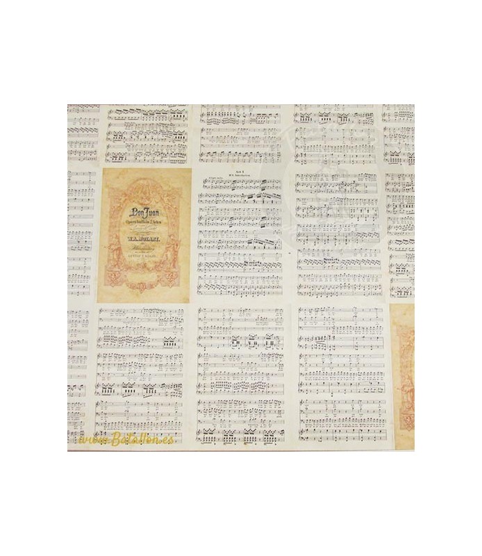 Papel Decoupage 50 x 70 cm Don Juan-Clásicos y  Escritura-Batallon Manualidades