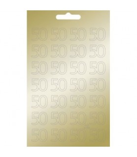 Stickers Adhesivos Silueta Numeros 50 Dorado-Stickers-Batallon Manualidades