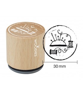 Tampon de Silicona Cilimdrico de Madera 3 cm Costu