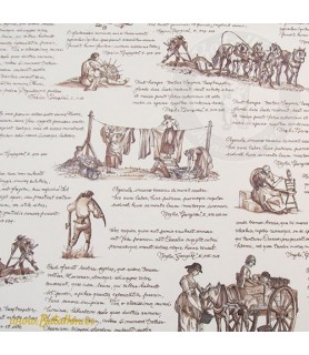 Papel Decoupage 50 x 70 cm Carretas-Clásicos y  Escritura-Batallon Manualidades