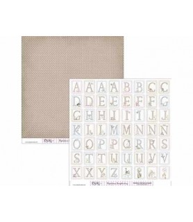 Papel Scrapbooking Niño - Niña Abecedario