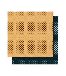 Papel Scrapbooking Puntos Marrón - Negro-Estampados Básicos-Batallon Manualidades