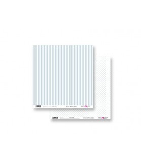 Papel Scrapbooking Puntos - Rayas Blancas - Azul-Estampados Básicos-Batallon Manualidades