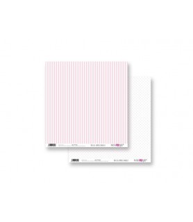 Papel Scrapbooking Puntos - Rayas Blanco - Rosa-Estampados Básicos-Batallon Manualidades