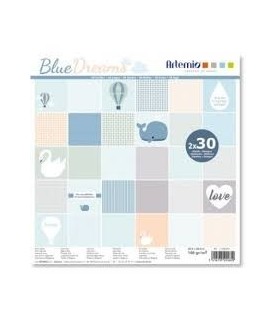 Bloc 60 hojas 30 x 30 cm Blue Dreams - Artemio-Surtido-Batallon Manualidades
