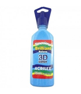 Pintura Textil Dimensional 3D color Acrilex Azul Celeste-Pintura 3D Color Acrilex-Batallon Manualidades