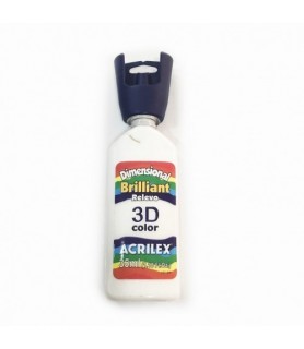 Pintura Textil Dimensional 3D color Acrilex Blanco-Pintura 3D Expand Color-Batallon Manualidades