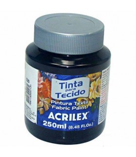 Pintura Textil Acrilex 250 ml Negro 520-Pintura Textil 250 ml Acrilex-Batallon Manualidades