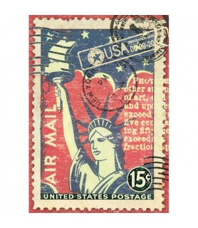 Papel de Arroz Decorado 21 x 29,7 cm United State Postage-Surtidos-Batallon Manualidades