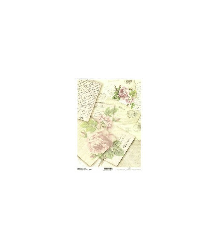 Papel de Arroz Decorado 21 x 29,7 cm Carte Postale