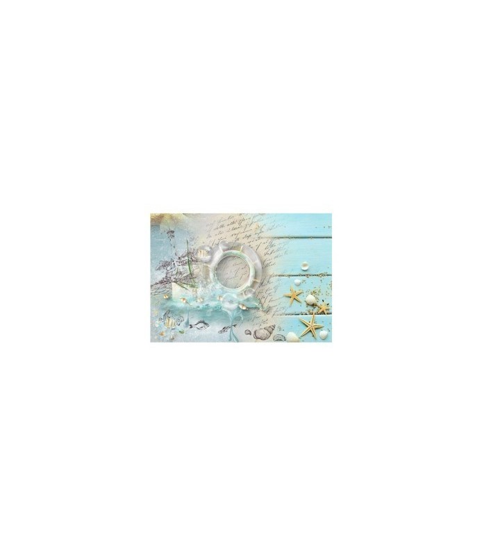 Papel de Arroz Decorado 30 x 42 cm Fondo del Mar