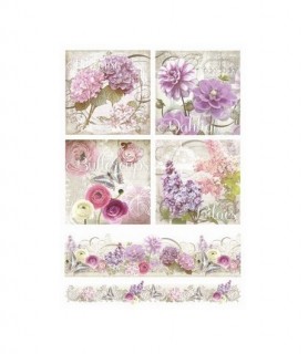 Papel de Arroz Decorado 35 x 50 cm Flores Variadas-Flores y Plantas-Batallon Manualidades