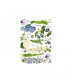 Papel de Arroz Decorado 35 x 50 cm Botanique Floral-Flores y Plantas-Batallon Manualidades