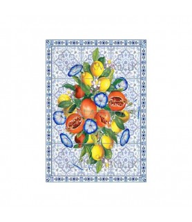 Papel de Arroz Decorado 35 x 50 cm Mosaico Frutal-Frutas-Batallon Manualidades