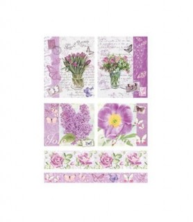 Papel de Arroz Decorado 35 x 50 cm Spring-Flores y Plantas-Batallon Manualidades