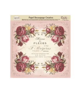 Papel Decoupage Creativo 32 x 31 cm Fleurs-Flores y Plantas-Batallon Manualidades