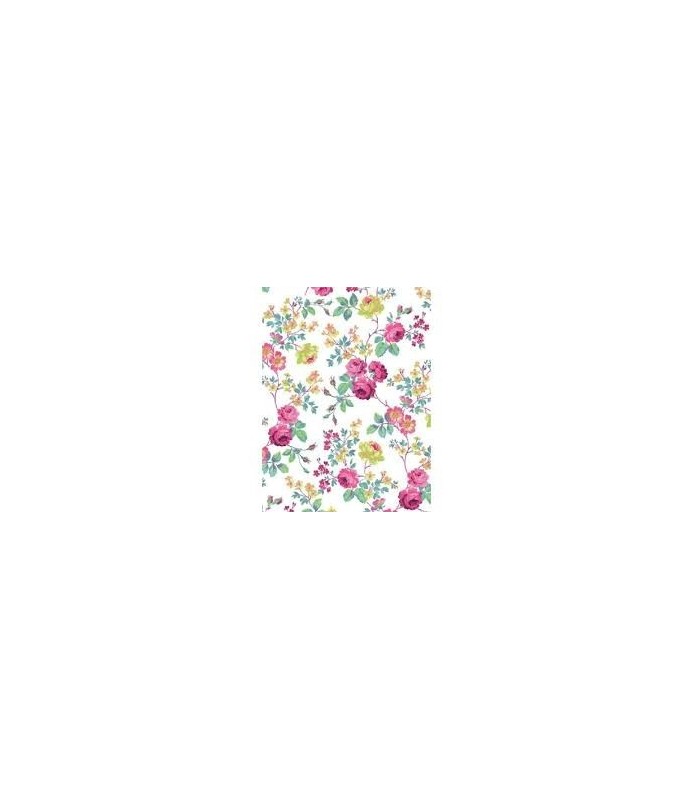 Hoja Fina Decopatch 30x40 cm Flores Rosas y Amaril-Flores y Plantas-Batallon Manualidades