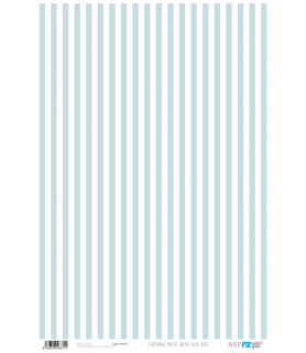 Papel Cartonaje 32 x 48,3 cm Basics Rayas Azul Bebe-Estampados.-Batallon Manualidades
