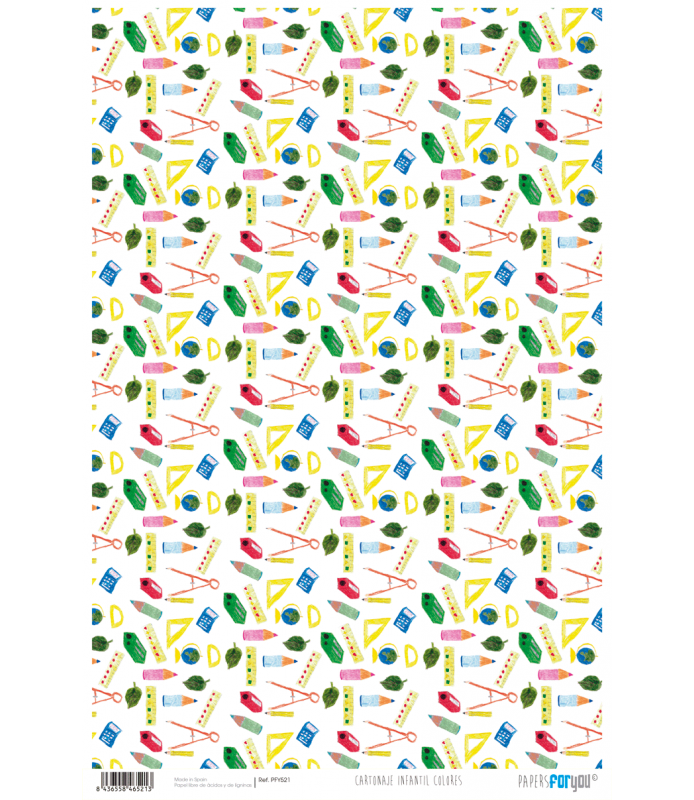 Papel Cartonaje 32 x 48,3 cm Infantil Colores