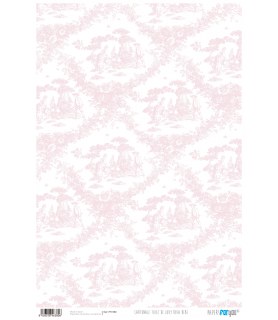 Papel Cartonaje 32 x 48,3 cm Toile de Jouy Rosa Bebe-Surtidos-Batallon Manualidades