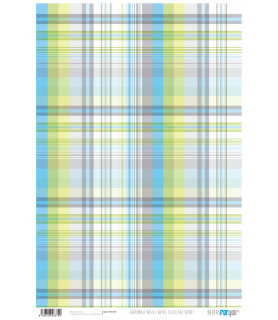 Papel Cartonaje 32 x 48,3 cm Rayas Escocesas Verde