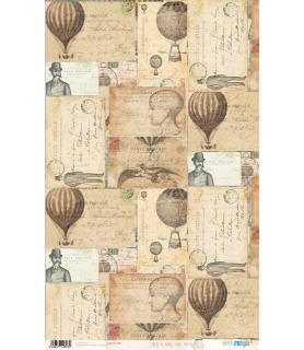 Papel de Arroz Decorado 33 x 54 cm Carte Postale-Surtido-Batallon Manualidades