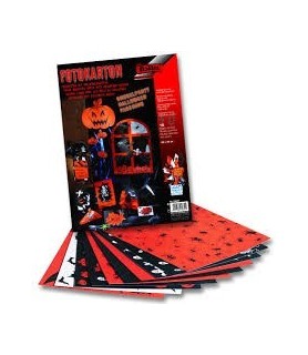 10 Hojas Variadas Fotokarton Halloween 25 x 35 cm-Surtidos-Batallon Manualidades
